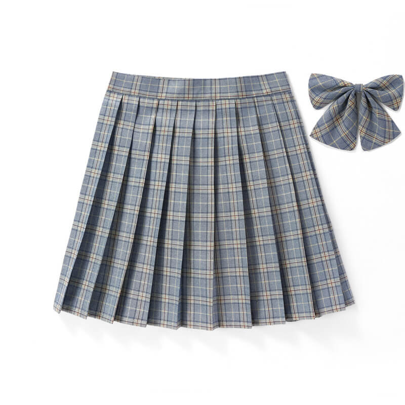 cutiekill-jk-skirt-bow-48cm-vintage-plaid-uniform-skirt-c00905
