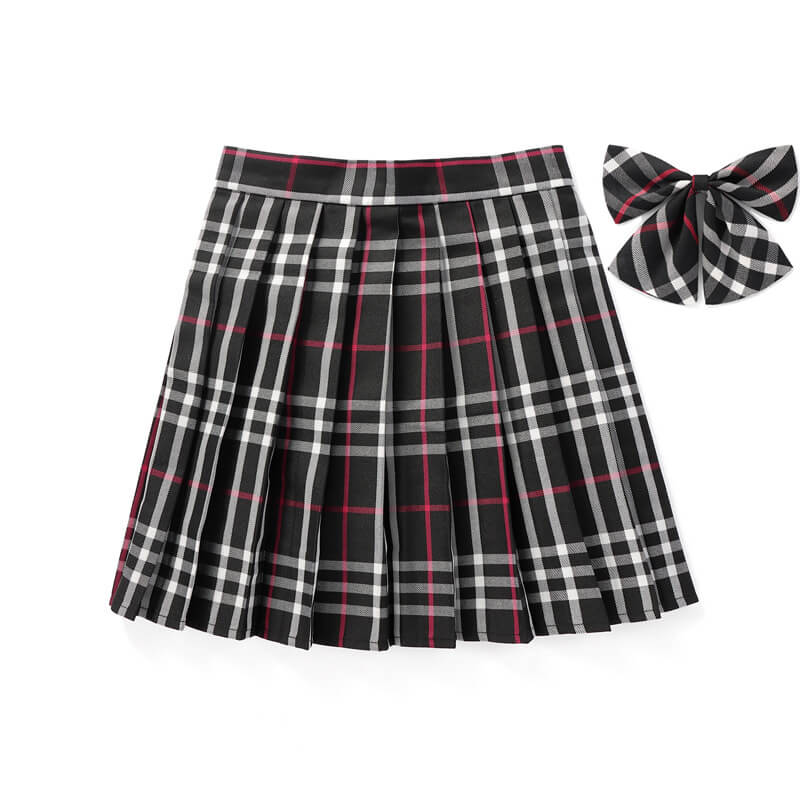 cutiekill-jk-skirt-bow-48cm-vintage-plaid-uniform-skirt-c00905