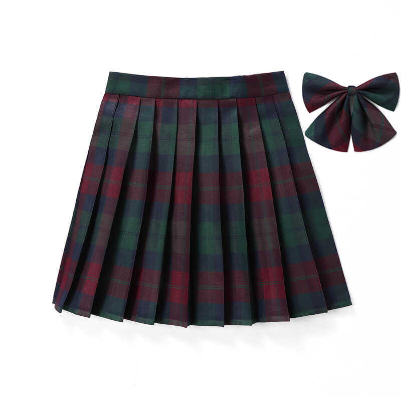 cutiekill-jk-skirt-bow-48cm-vintage-plaid-uniform-skirt-c00905