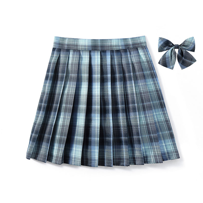 cutiekill-jk-skirt-bow-48cm-vintage-plaid-uniform-skirt-c00183