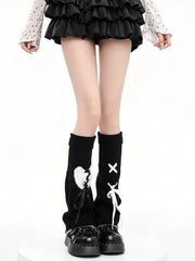 cutiekill-ab-asymmetry-ribbon-heart-y2k-leg-warmer-c0160