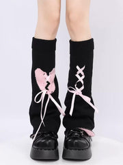 cutiekill-ab-asymmetry-ribbon-heart-y2k-leg-warmer-c0160