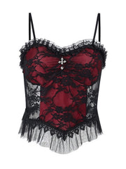cutiekill-alternative-cross-red-lace-camisole-ah0289