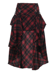 cutiekill-alternative-red-plaid-adjustable-buckle-skirt-ah0810