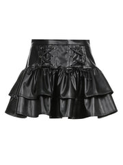 cutiekill-alternative-ribbon-leather-ruffled-skirt-om0048