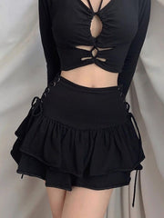cutiekill-alternative-ribbons-layered-a-line-skirt-ah0025