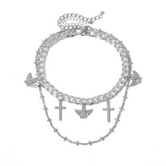 cutiekill-angel-cross-multi-strand-necklace-ah0557