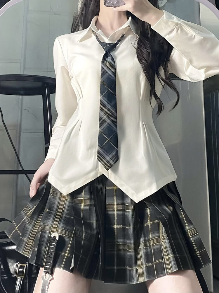 cutiekill-august-olive-jk-uniform-skirt-jk0068