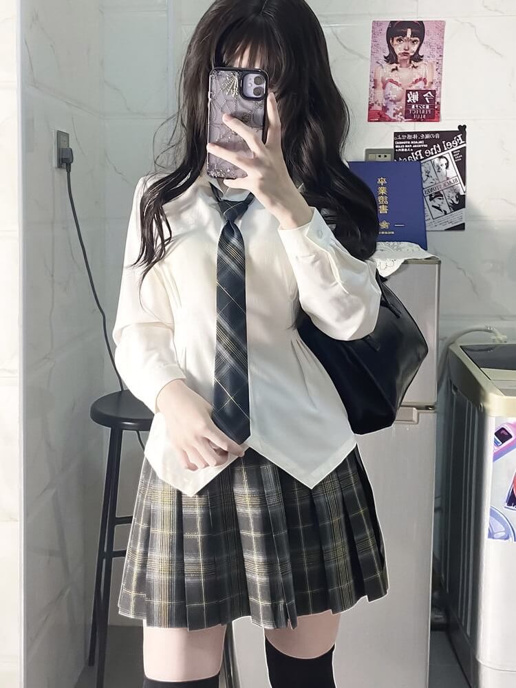 cutiekill-august-olive-jk-uniform-skirt-jk0068
