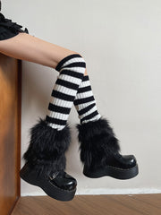 cutiekill-baddie-stripped-patchwork-furry-leg-warmers-c0513