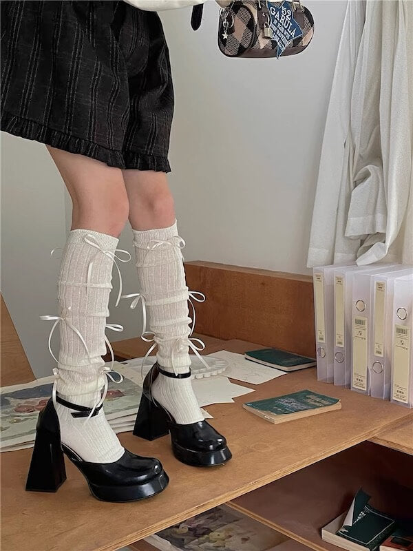 cutiekill-balletcore-ribbon-bow-stockings-c0387