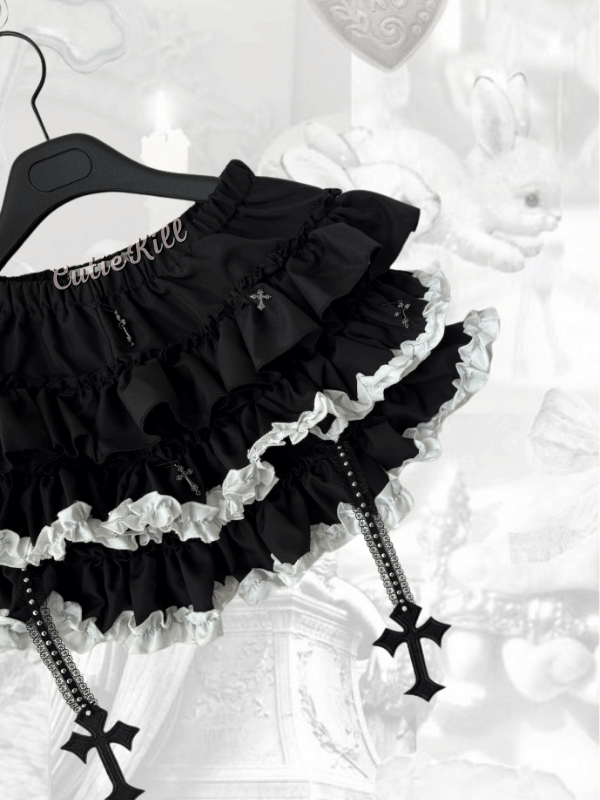 cutiekill-black-angel-y2k-ruffled-bloomer-skirt-cutiey2k0009