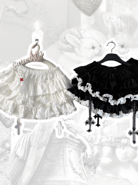 cutiekill-black-angel-y2k-ruffled-bloomer-skirt-cutiey2k0009