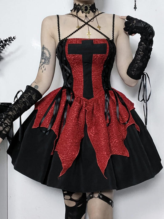 Analyzing image     cutiekill-black-red-lolita-dress-ah0548