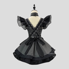 cutiekill-black-white-stripe-maid-dress-ah0908