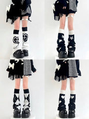 cutiekill-black-white-y2k-leg-warmers-c0348