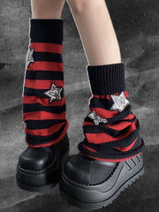 cutiekill-bling-stars-y2k-stripes-leg-warmers-c0097