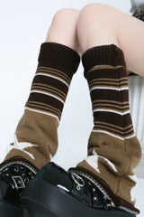 cutiekill-brown-star-vintage-leg-warmers-c0187-4