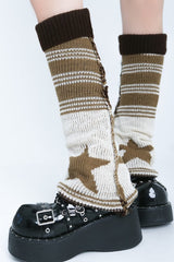 cutiekill-brown-star-vintage-leg-warmers-c0187-7