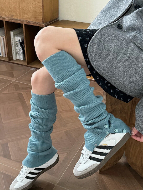 Button slit over-knee leg warmers – Cutiekill