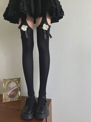cutiekill-camellia-bow-cut-out-velvet-tights-c0512