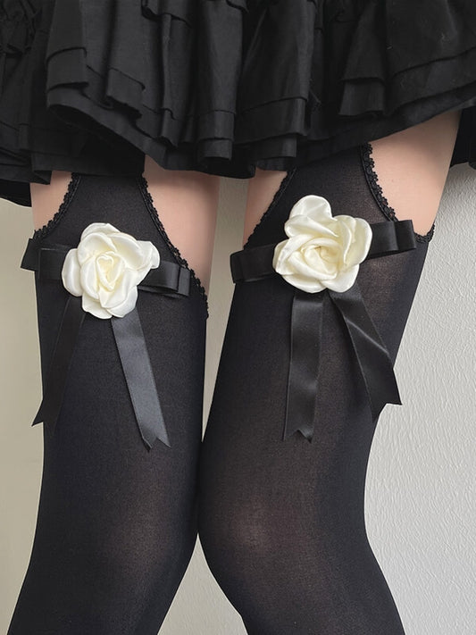 cutiekill-camellia-bow-cut-out-velvet-tights-c0512