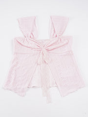 cutiekill-capucine-lace-bow-pointelle-pink-cami-top-om0504
