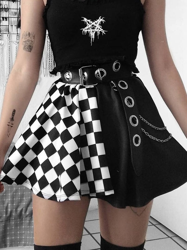 cutiekill-chessboard-alternative-skirt-ah0625