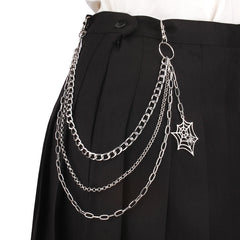 Chic punk girl chain belt