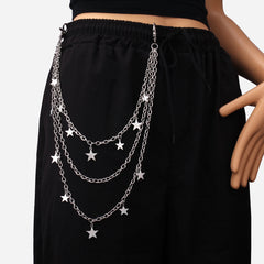 Chic punk girl chain belt