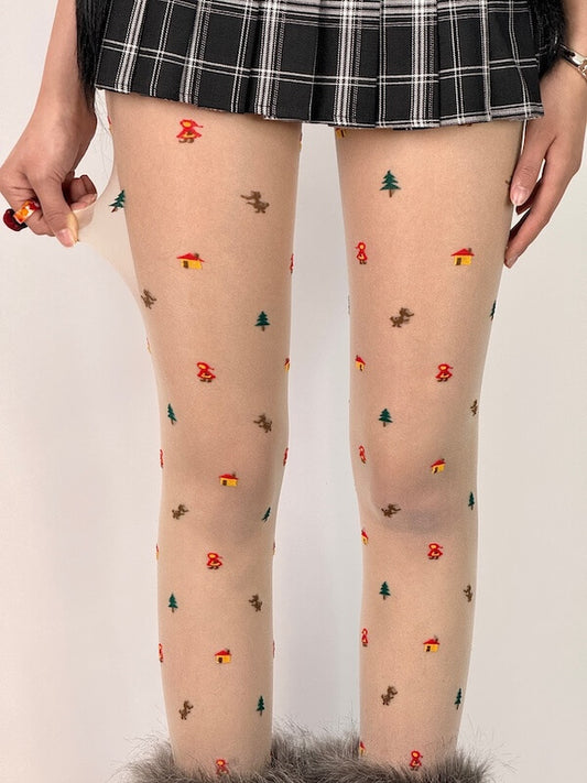 cutiekill-christmas-tree-house-tights-c0409