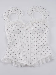 Colette polkadot lace corset