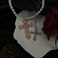 cutiekill-cross-diamond-pearl-necklace-ah0450