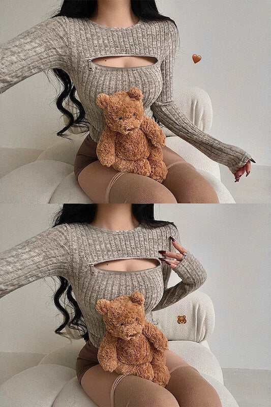 cutiekill-cut-out-zip-slim-fit-knit-top-om0479