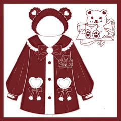 cutiekill-cute-bear-jk-red-uniform-set-jk0058