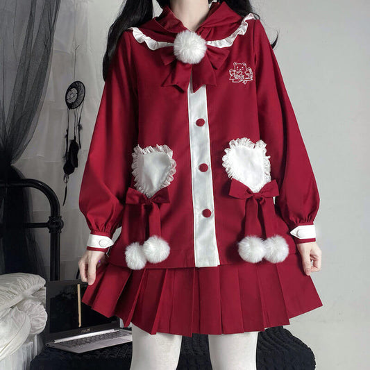 cutiekill-cute-bear-jk-red-uniform-set-jk0058