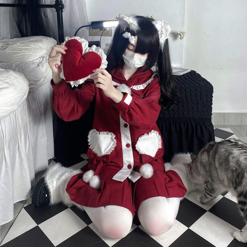 cutiekill-cute-bear-jk-red-uniform-set-jk0058