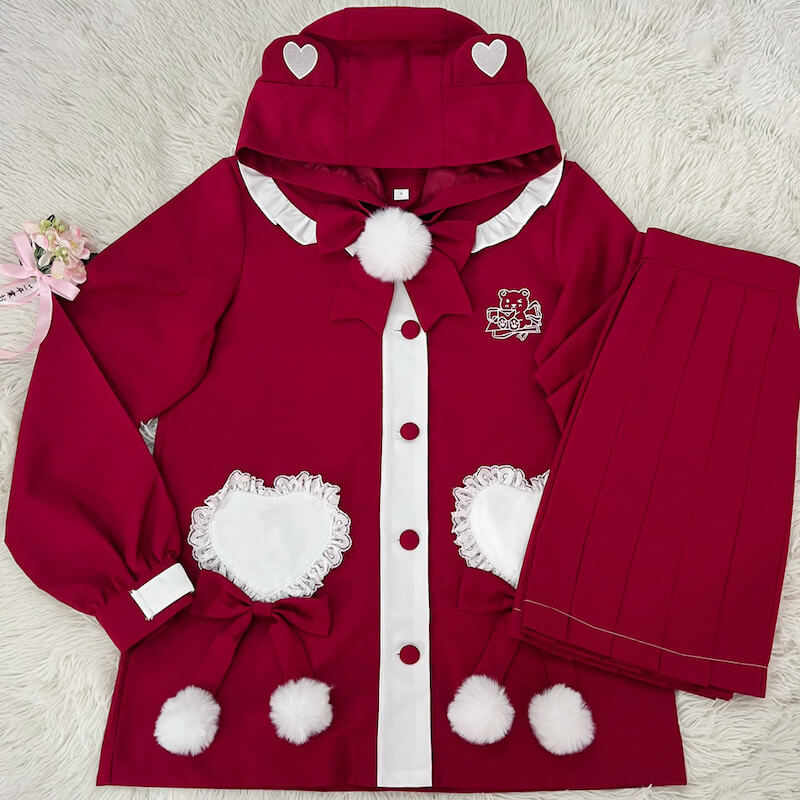 cutiekill-cute-bear-jk-red-uniform-set-jk0058