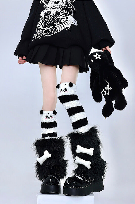 cutiekill-cute-y2k-panda-stockings-leg-warmers
