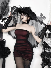 cutiekill-dark-aesthetic-corset-mesh-mermaid-dress-ah0917