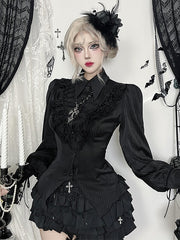 cutiekill-dark-chic-satin-stripe-button-up-blouse-ah0874
