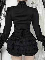cutiekill-dark-chic-satin-stripe-button-up-blouse-ah0874