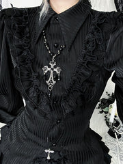 cutiekill-dark-chic-satin-stripe-button-up-blouse-ah0874