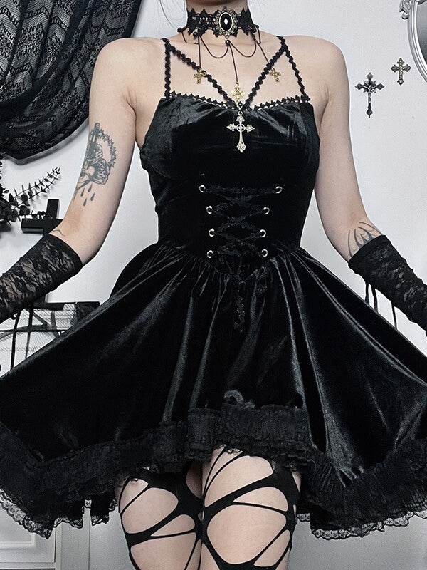 cutiekill-dark-cross-ribbon-dress-ah0515