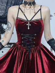 cutiekill-dark-cross-ribbon-dress-ah0515