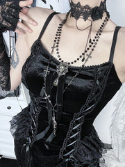 cutiekill-dark-romantic-velvet-lace-trim-camisole-ah0875