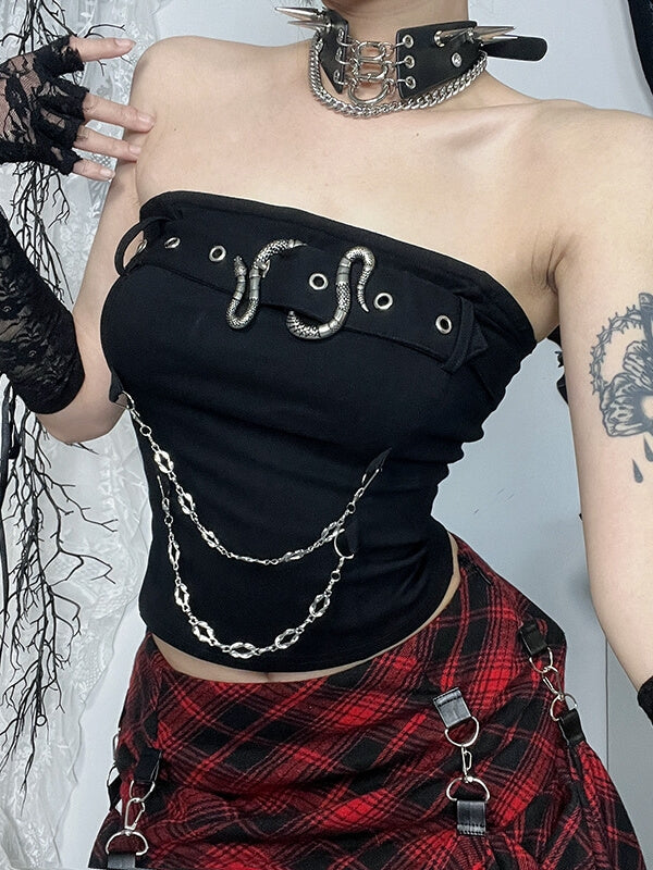 cutiekill-dark-snake-buckle-tank-top-ah0811