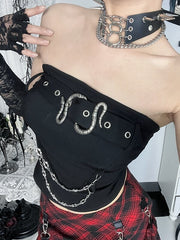 cutiekill-dark-snake-buckle-tank-top-ah0811