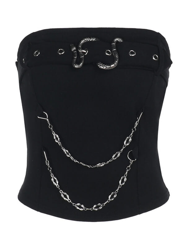 cutiekill-dark-snake-buckle-tank-top-ah0811