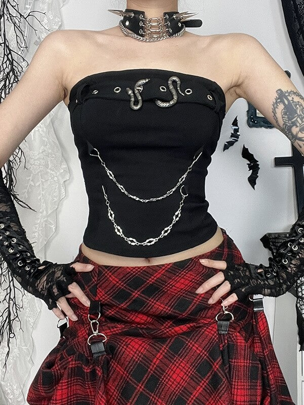 cutiekill-dark-snake-buckle-tank-top-ah0811